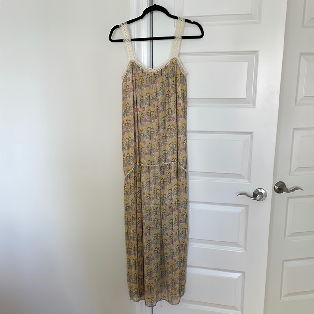 Zara BoHo Floral Sleeveless Maxi Dress